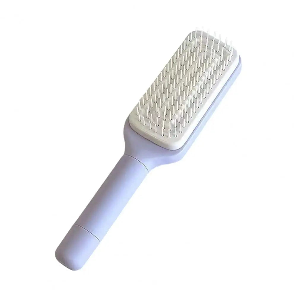 Rotating Comb Long Handle Anti-static Scalp Massage Hair Comb for Women Self Hair Brush with Retractable Comb Hairdressing Tool
